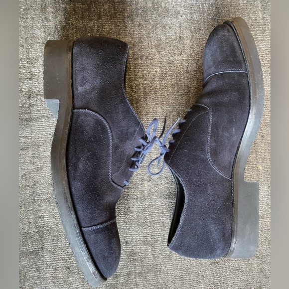 J.M. Weston 300 Navy Suede Oxfords Men’s Sz 8UK. - Picture 4 of 14